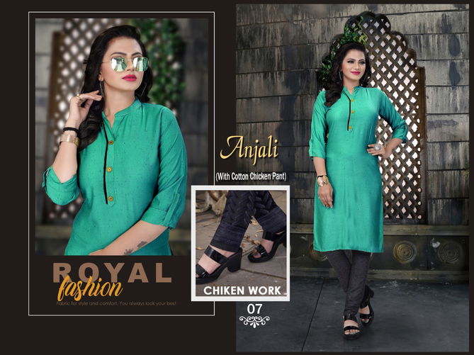 Aagya Anjali latest fancy designer ethnic wear Kurti With Bottom Collection  